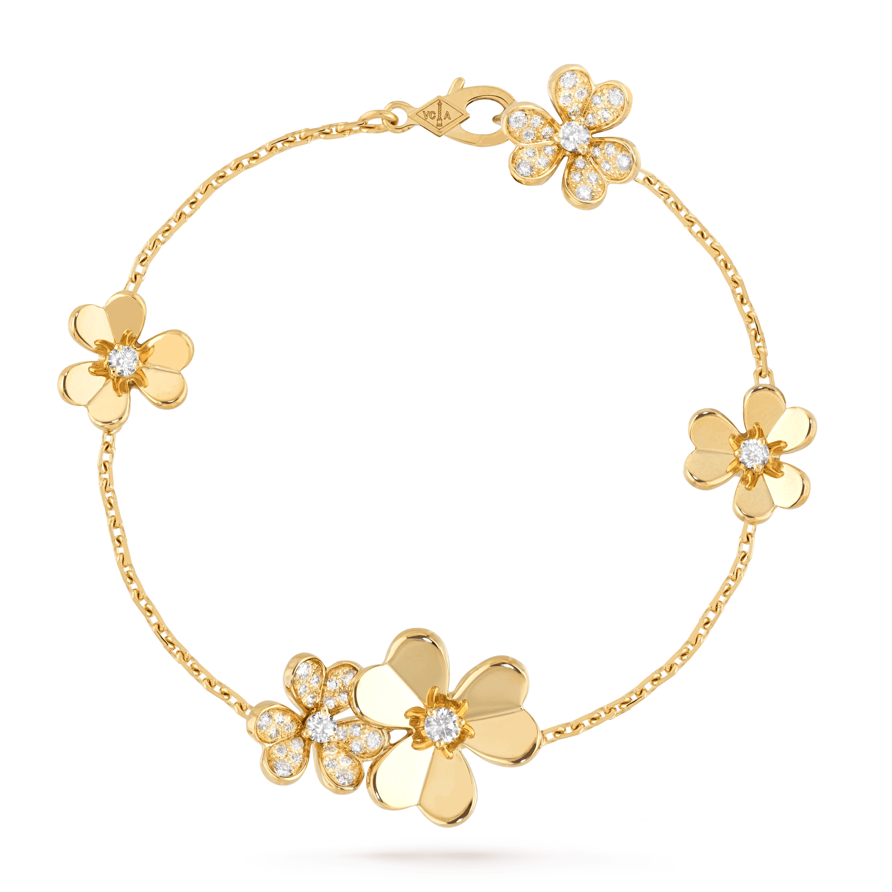 [MIRA]FRIVOLE GOLD 5 FLOWERS BRACELET