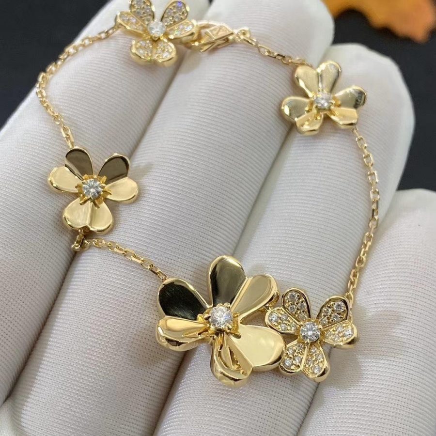 [MIRA]FRIVOLE GOLD 5 FLOWERS BRACELET
