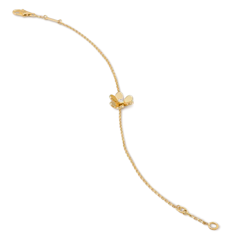 [MIRA]FRIVOLE GOLD FLOWER PINK MALACHITE BRACELET