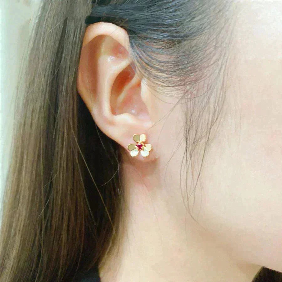 [MIRA]FRIVOLE  FLOWER PINK EARRINGS