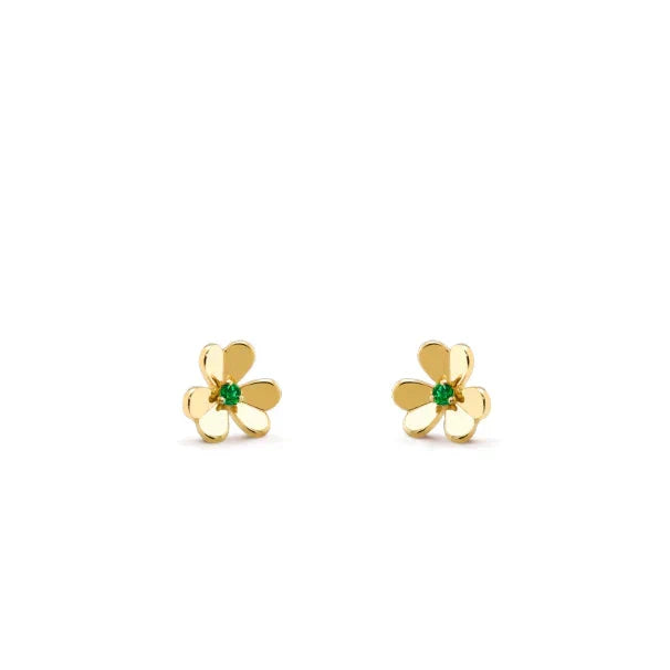 [MIRA]FRIVOLE  FLOWER MALACHITE EARRINGS