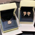 [MIRA]FRIVOLE ROSE GOLD FLOWER DIAMOND NECKLACE