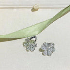 [MIRA]FRIVOLE SILVER FLOWER DIAMOND EARRINGS