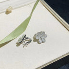 [MIRA]FRIVOLE SILVER FLOWER DIAMOND EARRINGS