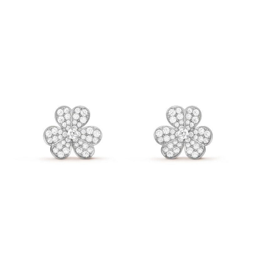 [MIRA]FRIVOLE SILVER FLOWER DIAMOND EARRINGS