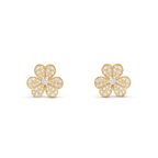 [MIRA]FRIVOLE GOLD FLOWER DIAMOND EARRINGS