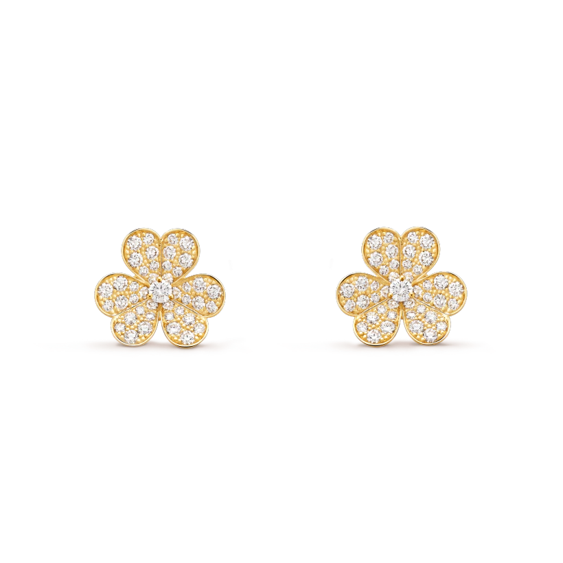 [MIRA]FRIVOLE GOLD FLOWER DIAMOND EARRINGS