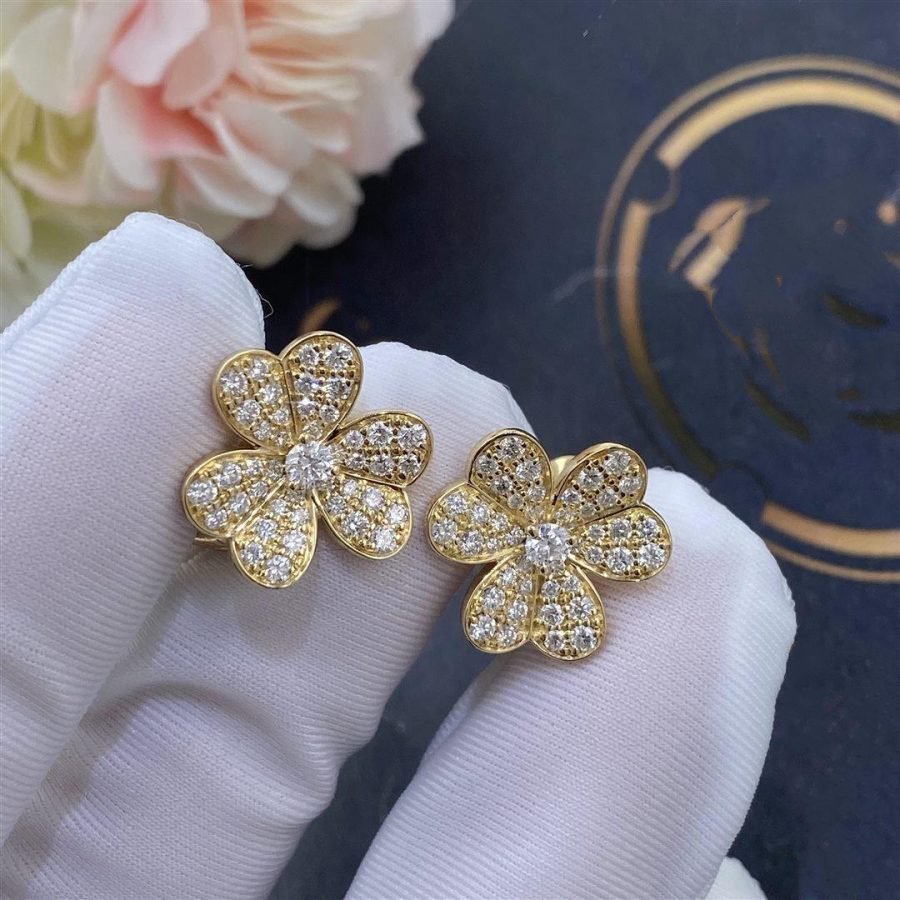 [MIRA]FRIVOLE GOLD FLOWER DIAMOND EARRINGS
