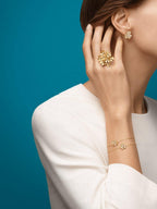 [MIRA]FRIVOLE GOLD FLOWER DIAMOND EARRINGS