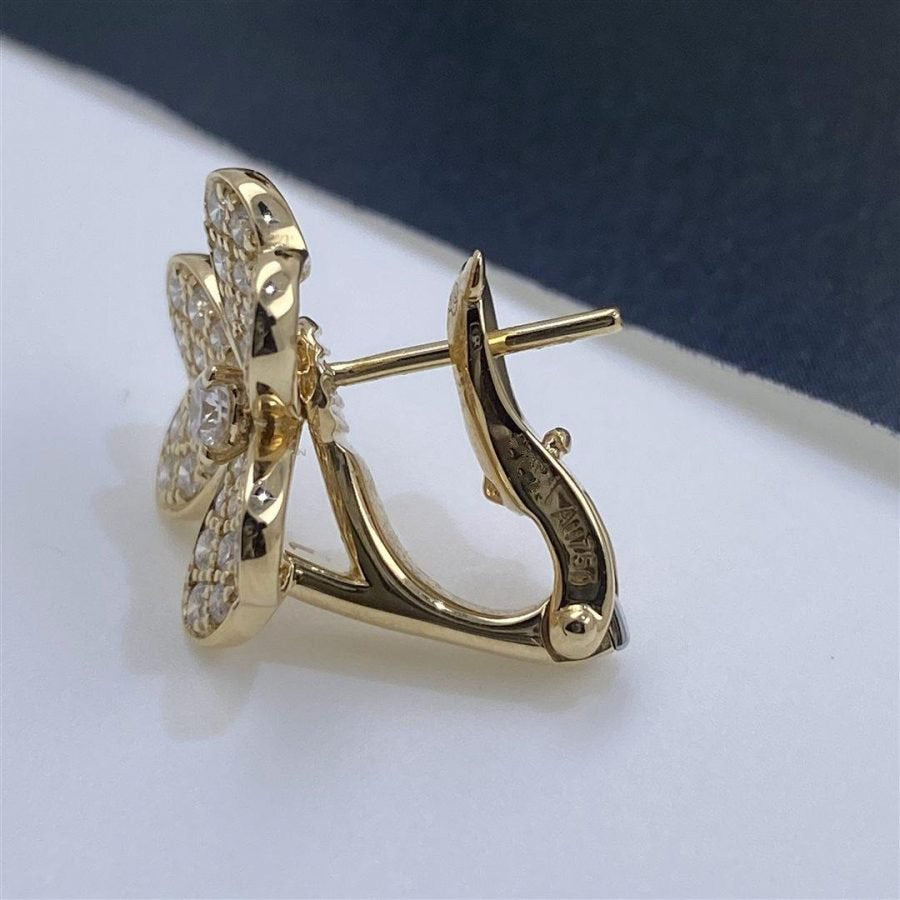 [MIRA]FRIVOLE GOLD FLOWER DIAMOND EARRINGS
