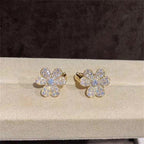 [MIRA]FRIVOLE GOLD FLOWER DIAMOND EARRINGS