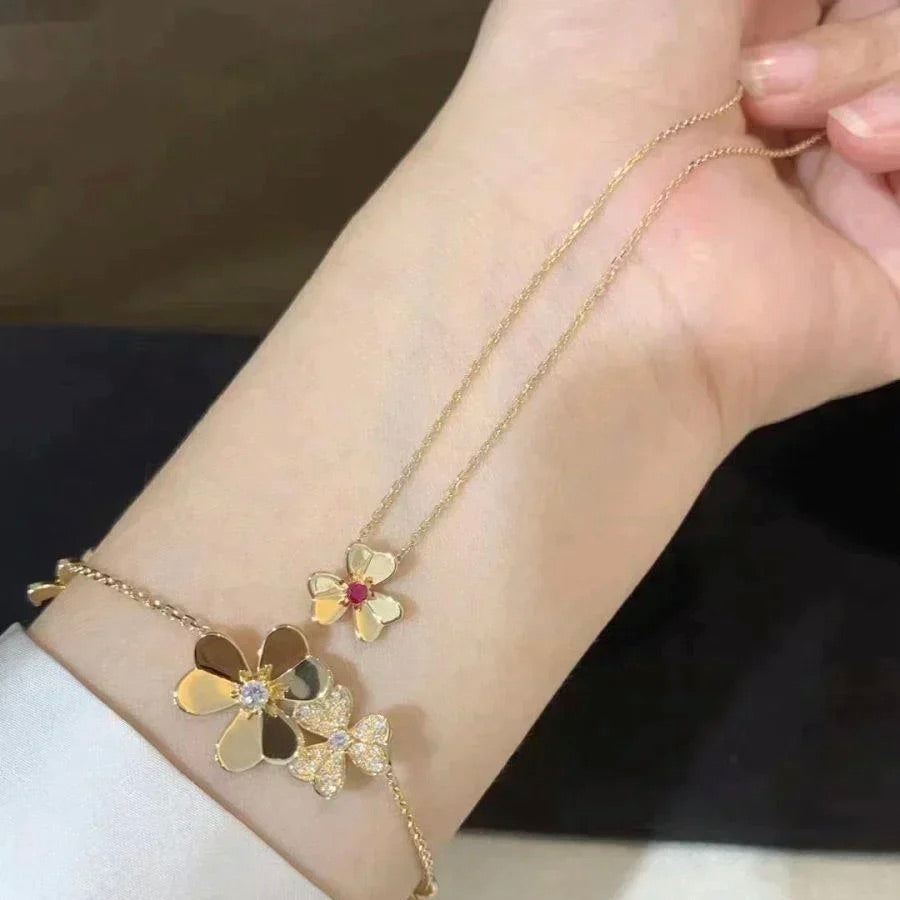 [MIRA]FRIVOLE GOLD FLOWER NECKLACE