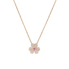 [MIRA]FRIVOLE ROSE GOLD FLOWER DIAMOND NECKLACE