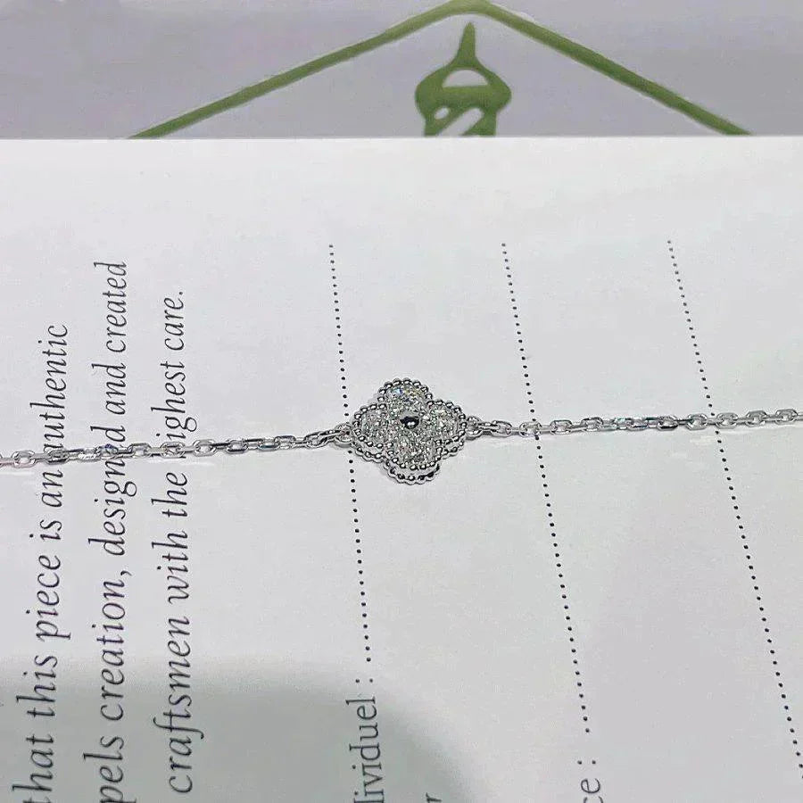 [MIRA]CLOVER  SINGLE FLOWER BRACELET SILVER