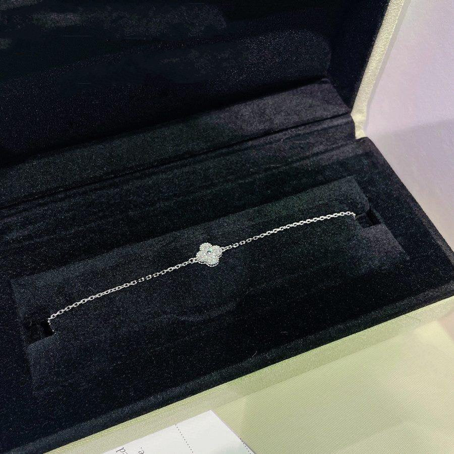 [MIRA]CLOVER  SINGLE FLOWER BRACELET SILVER
