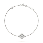[MIRA]CLOVER  SINGLE FLOWER BRACELET SILVER