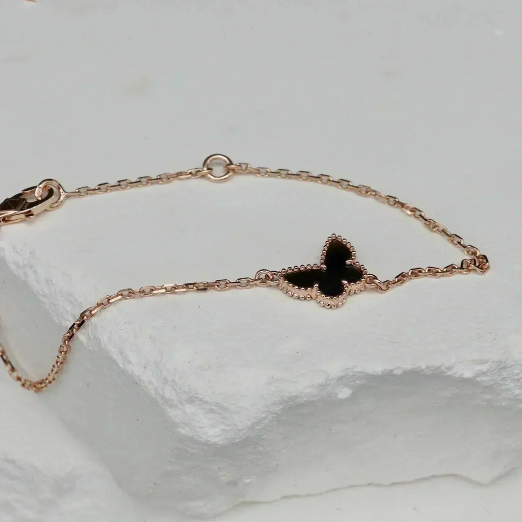 [MIRA]BUTTERFLY ONYX  BUTTERFLY BRACELET