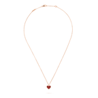 [MIRA]SWEET CLOVER CARNELIAN HEART NECKLACE