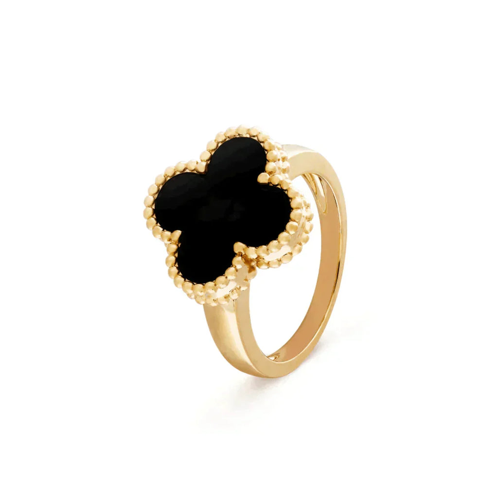 [MIRA]CLOVER ONYX RING