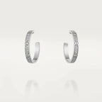 [MIRA]LOVE DIAMOND SILVER HOOP EARRINGS