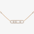 [MIRA]  Move Pave_ Rose Gold Diamond Necklace