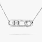 [MIRA]  Move Pave_ Rose Gold Diamond Necklace
