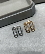 [MIRA]MOVE UNO SMALL 1 DIAMOND EARRINGS
