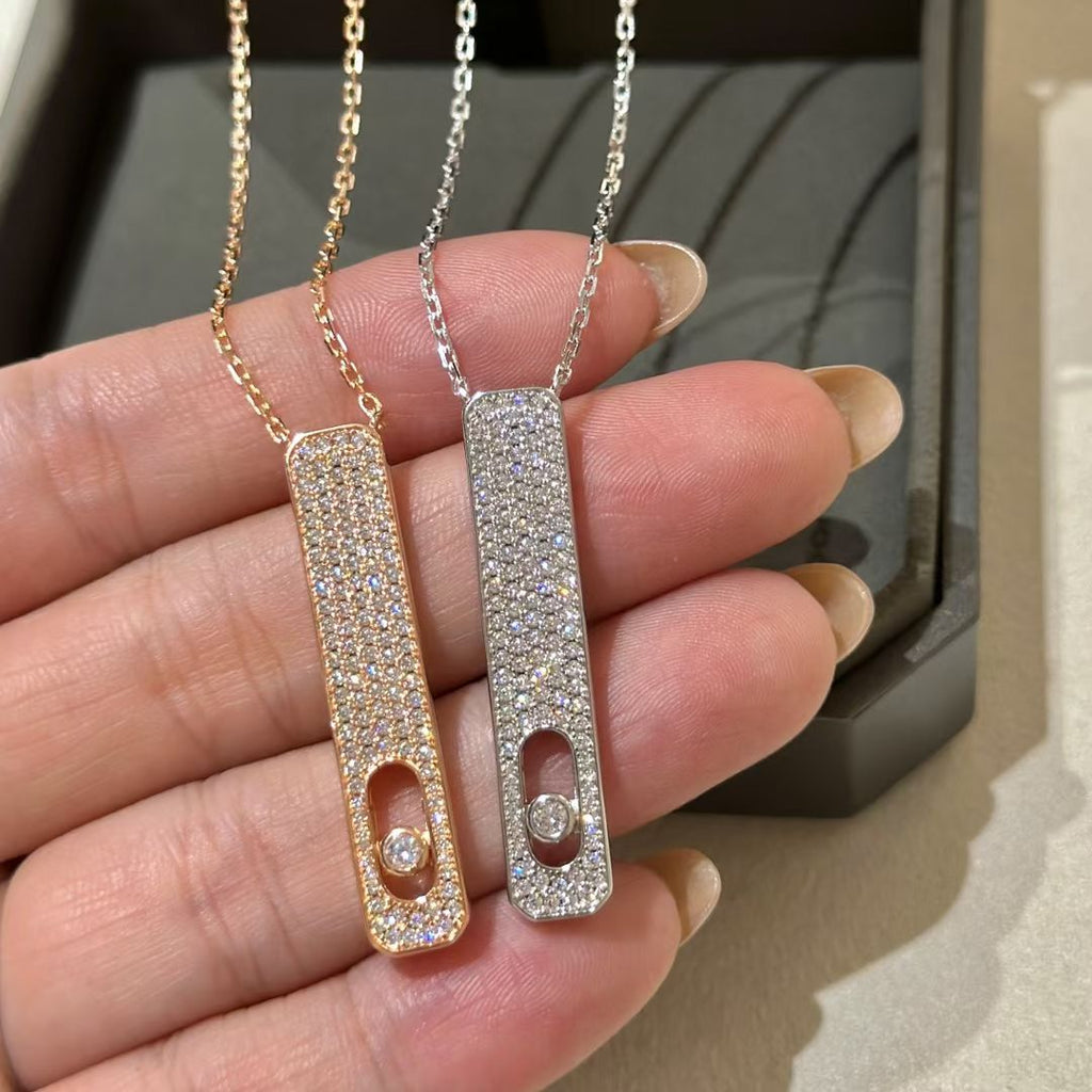 [MIRA] MY FIRST DIAMOND PAVED NECKLACE