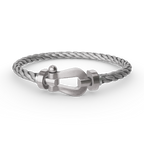 [MIRA]FORCE LARGE HORSESHOE NO DIAMOND BRACELET SILVER
