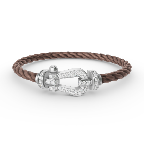[MIRA]FORCE LARGE HORSESHOE FULL DIAMOND BRACELET SILVER