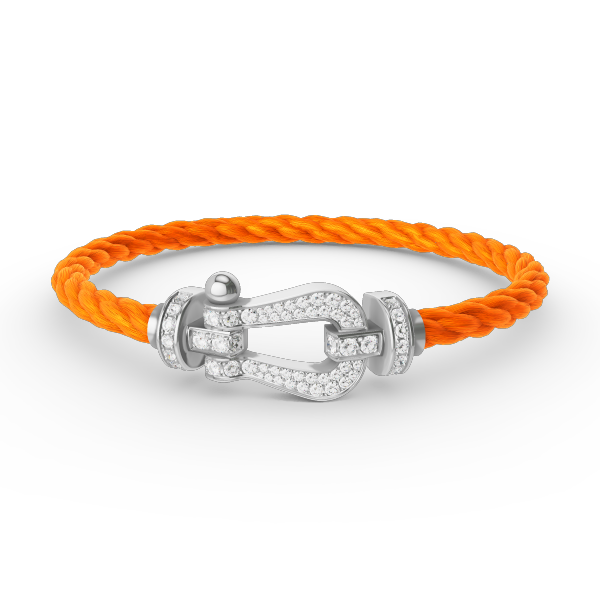 [MIRA]FORCE LARGE HORSESHOE FULL DIAMOND BRACELET SILVER