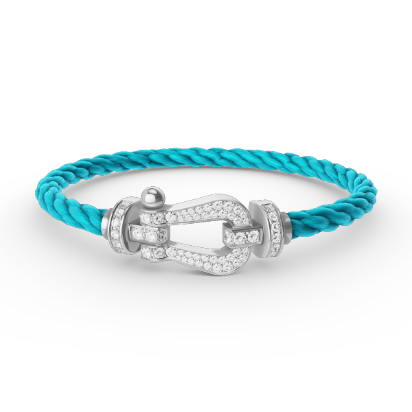 [MIRA]FORCE LARGE HORSESHOE FULL DIAMOND BRACELET SILVER