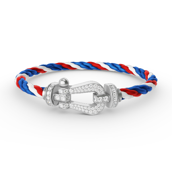 [MIRA]FORCE LARGE HORSESHOE FULL DIAMOND BRACELET SILVER