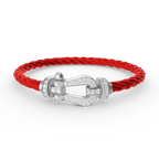 [MIRA]FORCE LARGE HORSESHOE FULL DIAMOND BRACELET SILVER
