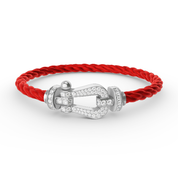 [MIRA]FORCE LARGE HORSESHOE FULL DIAMOND BRACELET SILVER