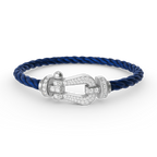 [MIRA]FORCE LARGE HORSESHOE FULL DIAMOND BRACELET SILVER