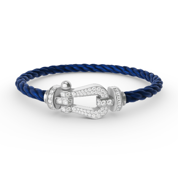[MIRA]FORCE LARGE HORSESHOE FULL DIAMOND BRACELET SILVER