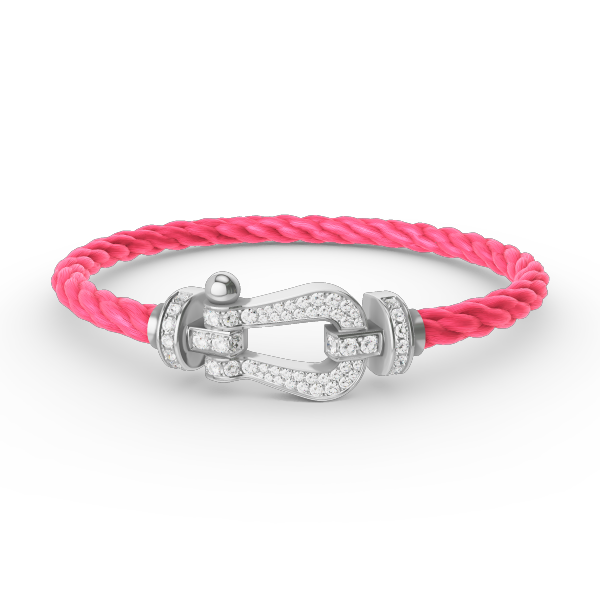 [MIRA]FORCE LARGE HORSESHOE FULL DIAMOND BRACELET SILVER