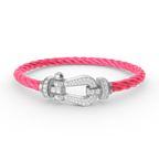[MIRA]FORCE LARGE HORSESHOE FULL DIAMOND BRACELET SILVER