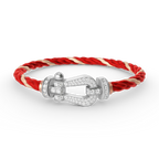 [MIRA]FORCE LARGE HORSESHOE FULL DIAMOND BRACELET SILVER