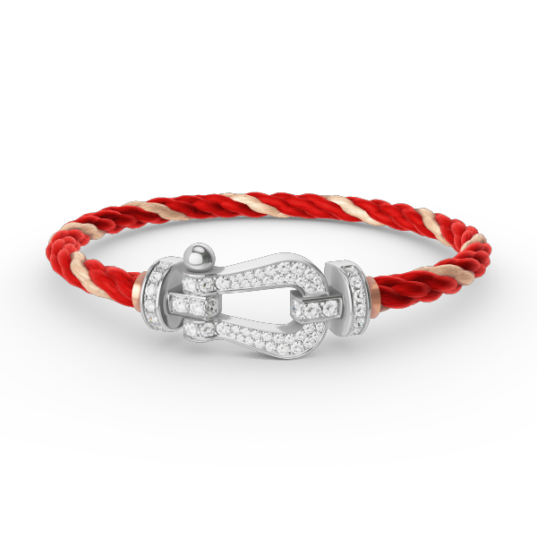 [MIRA]FORCE LARGE HORSESHOE FULL DIAMOND BRACELET SILVER