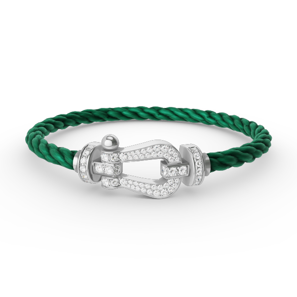 [MIRA]FORCE LARGE HORSESHOE FULL DIAMOND BRACELET SILVER